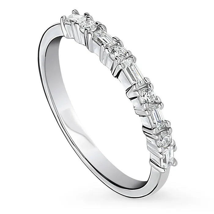 Art Deco CZ Eternity Ring in Sterling Silver BERRICLE Rings