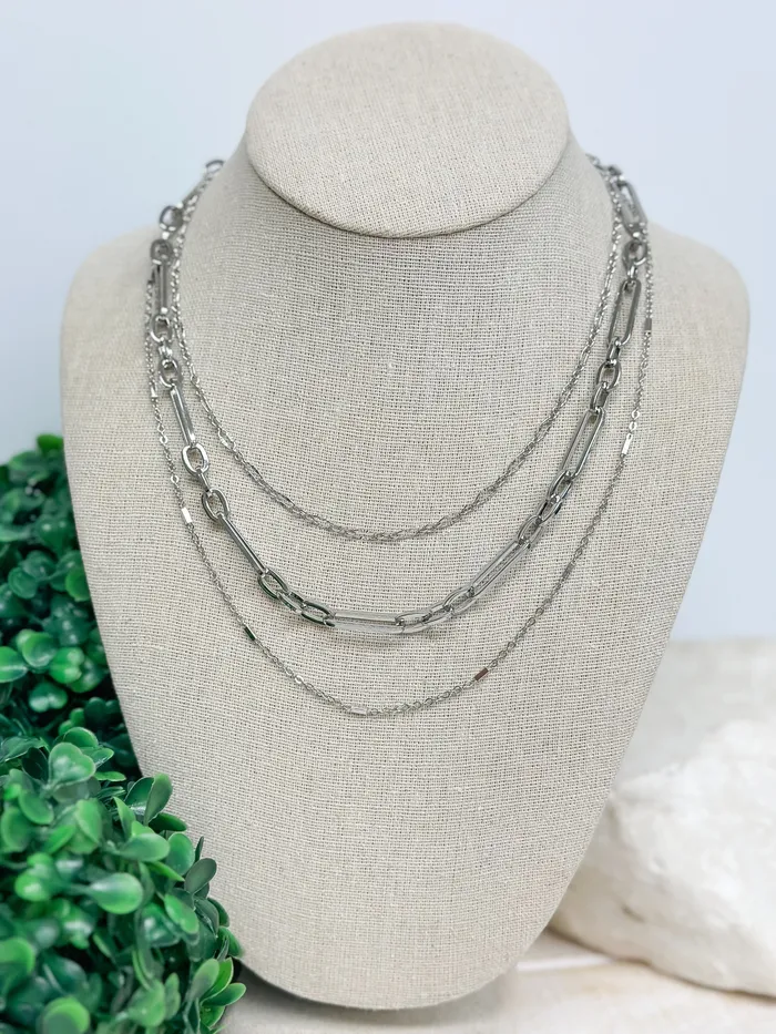 BB Lila Necklaces Uno Dos Tres Necklace Silver by BB Lila