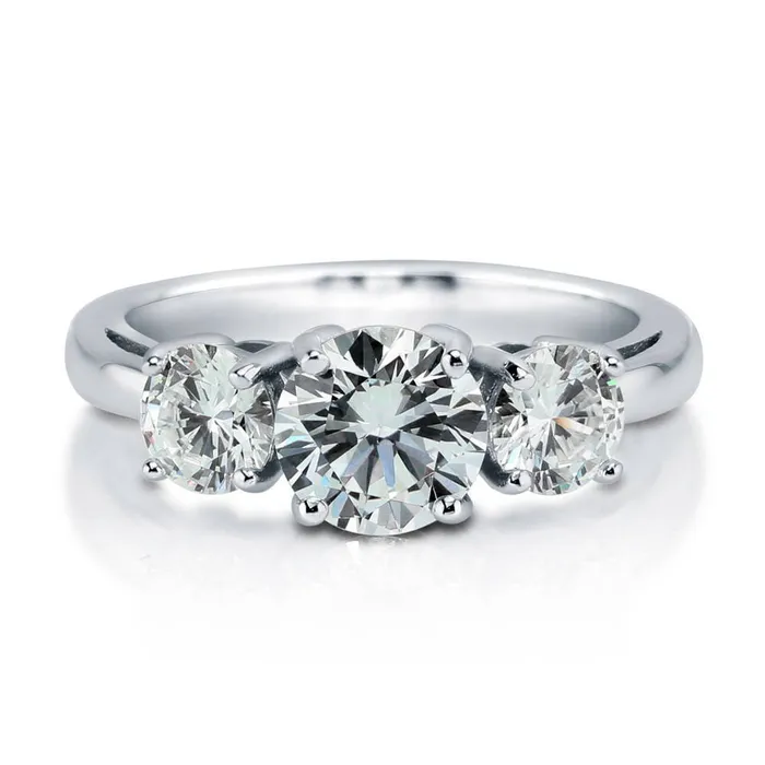 BERRICLE 3Stone 125ct CZ Ring in Sterling Silver Rings