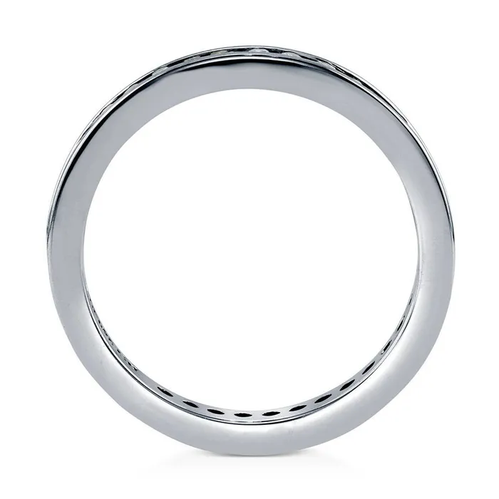 BERRICLE Channel CZ Eternity Ring in Sterling Silver Rings