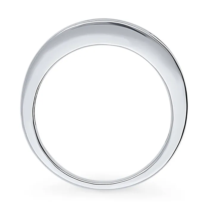 BERRICLE Channel CZ Eternity Ring in Sterling Silver Rings