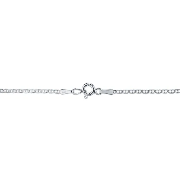 BERRICLE Necklaces Flat Marina Chain Anklet in Sterling Silver