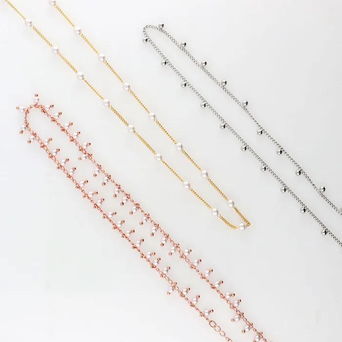 BERRICLE Necklaces Imitation Pearl Station Necklace
