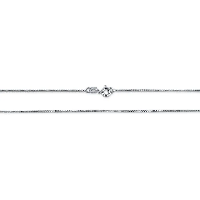 BERRICLE Necklaces Italian Box Chain Necklace in Sterling Silver