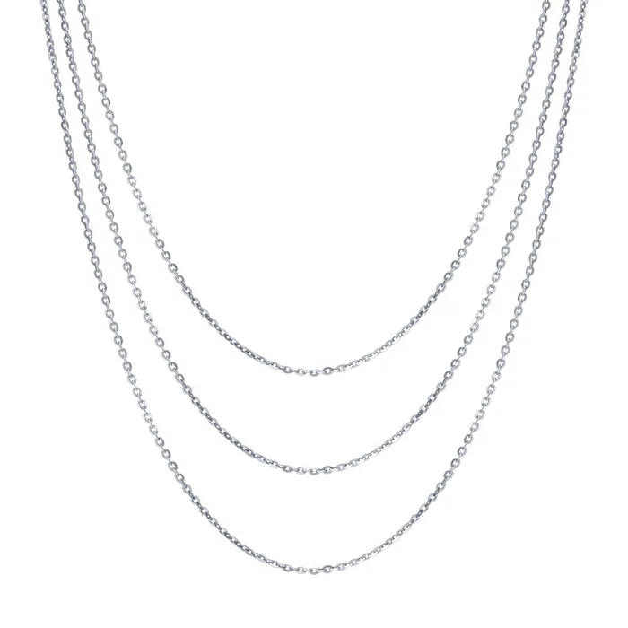 BERRICLE Necklaces Italian Rolo Chain Necklace in Sterling Silver 3 Piece