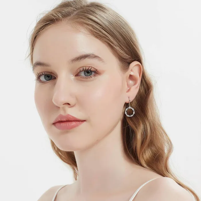 BERRICLE Open Circle CZ Necklace and Earrings in Sterling Silver Necklaces