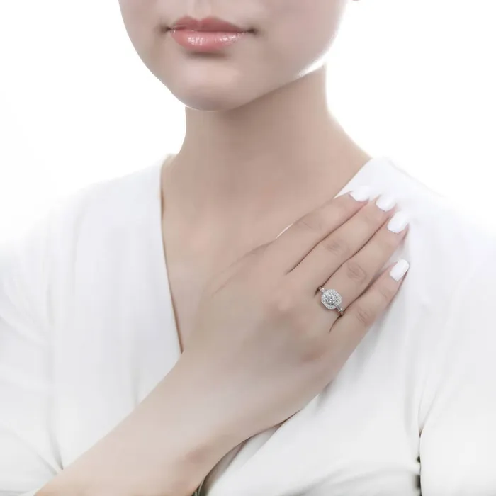BERRICLE Rings Vintage Inspired Art Deco CZ Ring in Sterling Silver