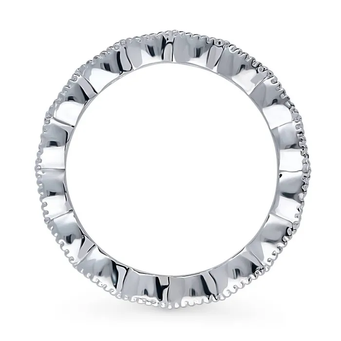 Bezel Marquise CZ Eternity Ring in Sterling Silver BERRICLE Rings