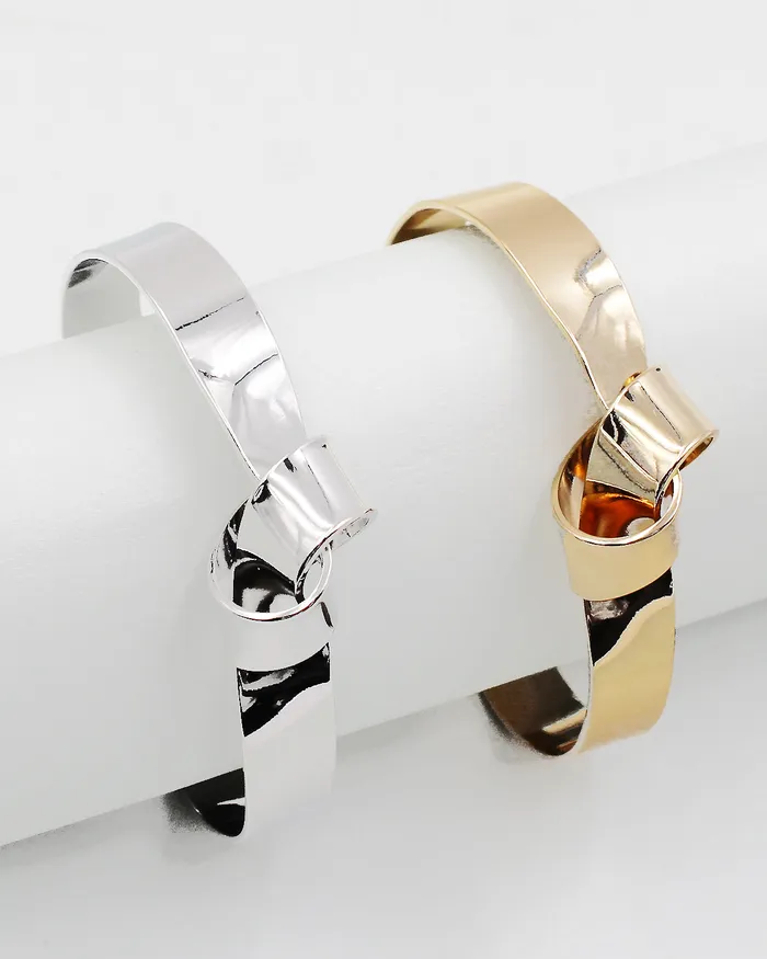 Bracelets 06132023 Knotted Metal Cuff Bracelet
