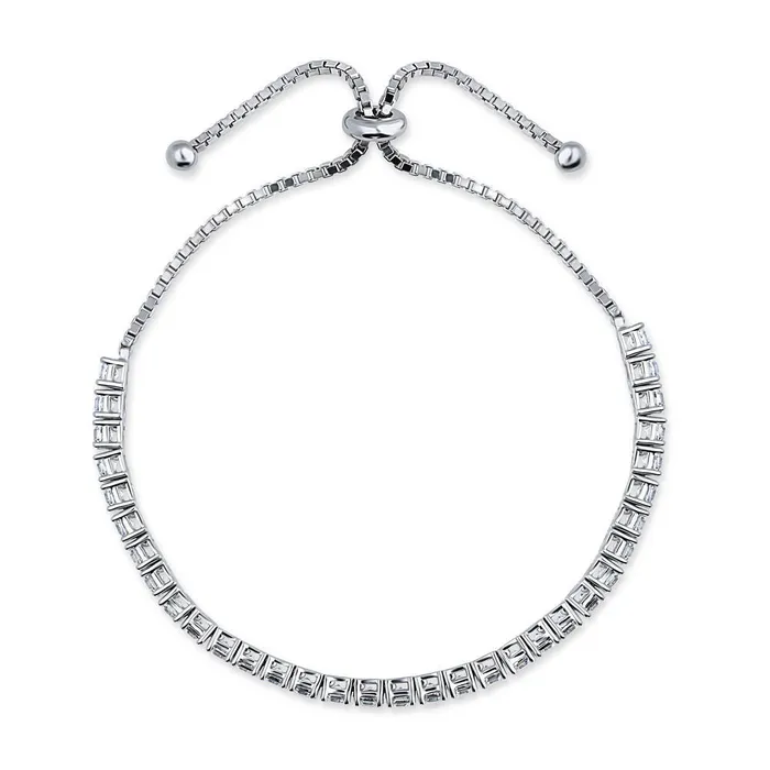 Bracelets BERRICLE Asscher CZ Tennis Bracelet in Sterling Silver 49