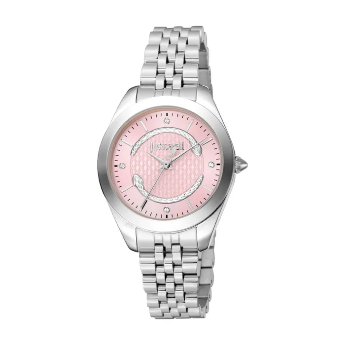 Bracelets Just Cavalli Just Cavalli Womens Silver Watch with Light Pink Dial and Stainless Steel Bracelet Bracelets Just Cavalli Just Cavalli Womens Silver Watch with Light Pink Dial and Stainless Steel Bracelet