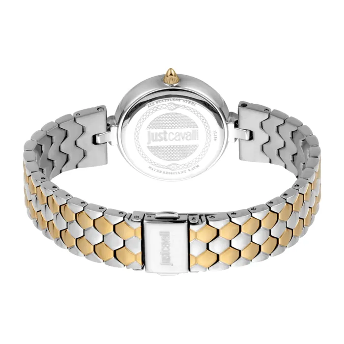 Bracelets Just Cavalli Just Cavalli Women Watch Silver Color Case Black Dial Two Tone Silver Gold Color Stainless Steel Metal Bracelet Bracelets Just Cavalli Just Cavalli Women Watch Silver Color Case Black Dial Two Tone Silver Gold Color Stainless Steel Metal Bracelet