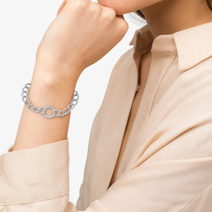 Bracelets LAGOS Caviar Spark Circle Diamond Link Bracelet Bracelets LAGOS Caviar Spark Circle Diamond Link Bracelet
