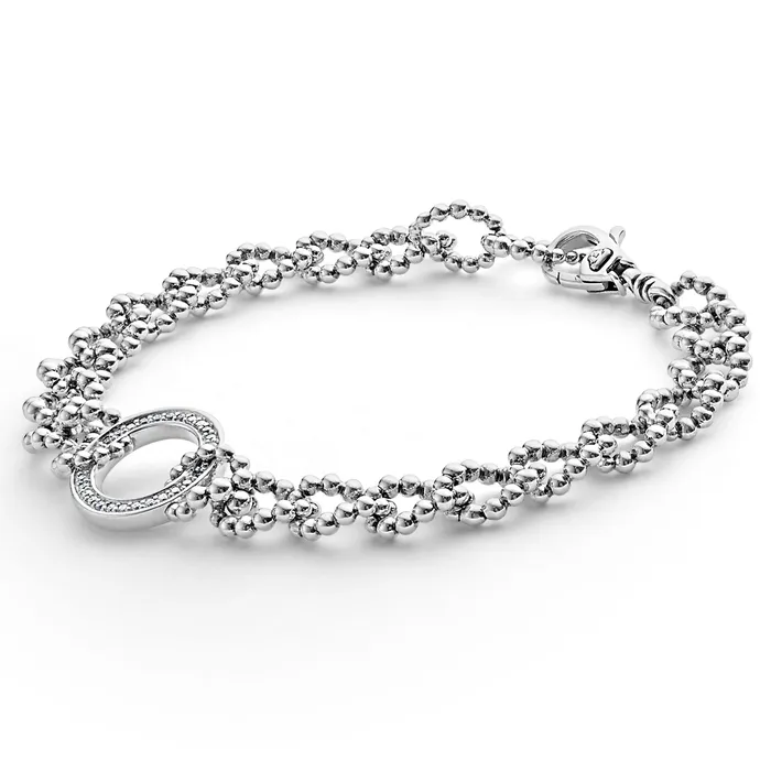 Bracelets LAGOS Caviar Spark Circle Diamond Link Bracelet Bracelets LAGOS Caviar Spark Circle Diamond Link Bracelet