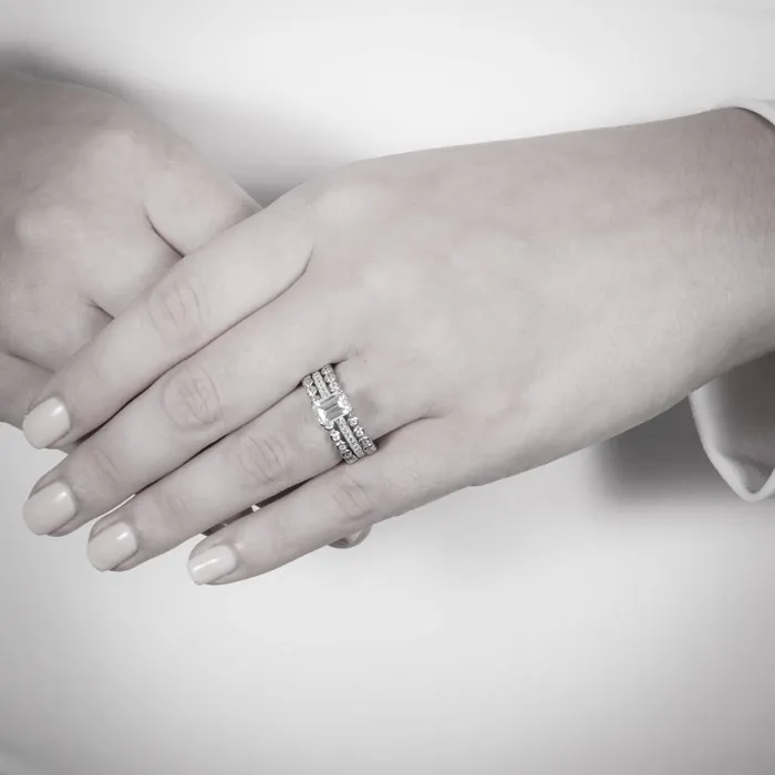 Bubble Solitaire 1ct CZ Ring Set in Sterling Silver BERRICLE Rings