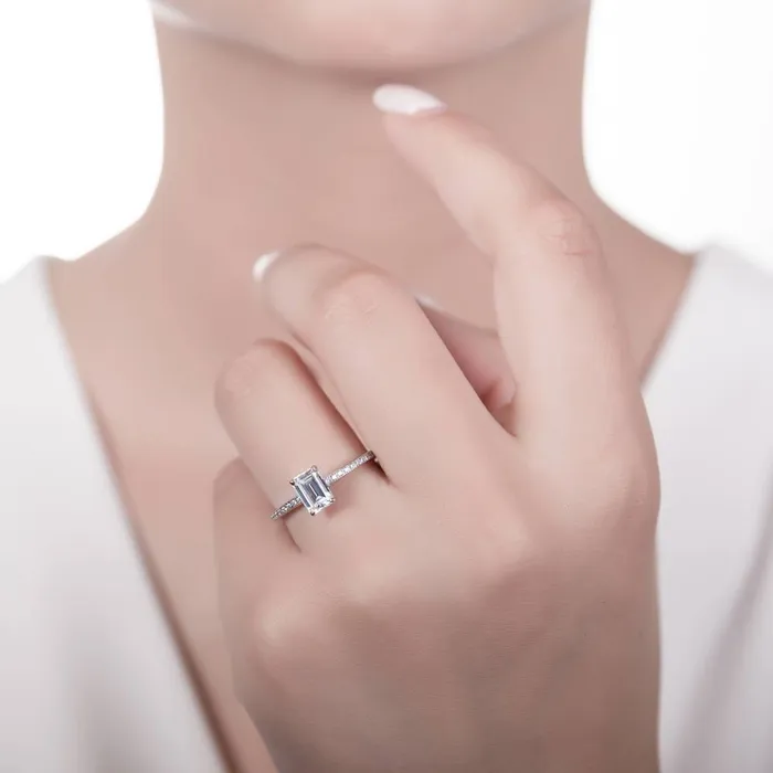 Bubble Solitaire 1ct CZ Ring Set in Sterling Silver BERRICLE Rings