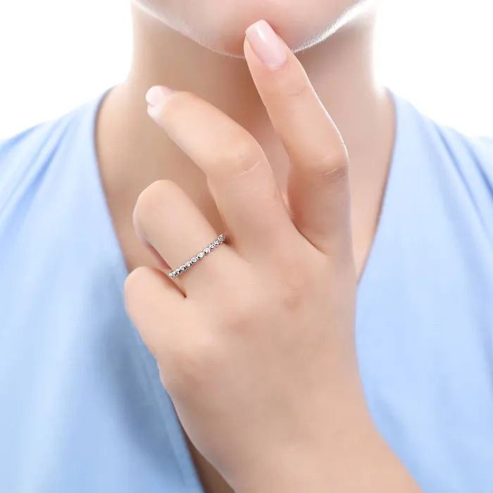 Bubble Solitaire 1ct CZ Ring Set in Sterling Silver BERRICLE Rings