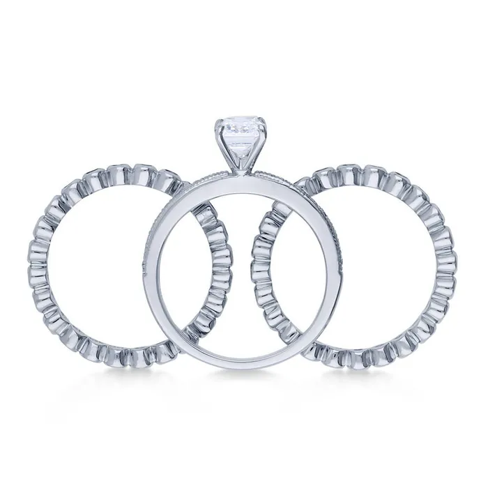 Bubble Solitaire 1ct CZ Ring Set in Sterling Silver BERRICLE Rings