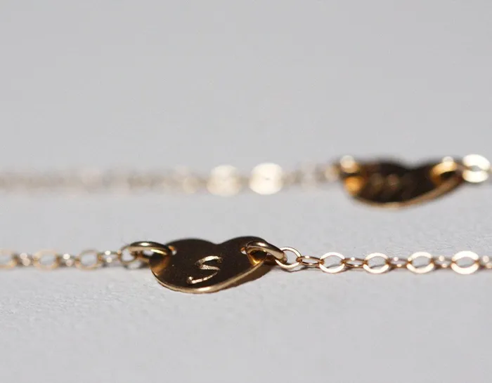 Capucinne Bracelets Mother Daughter Bracelet Set Initial Bracelet