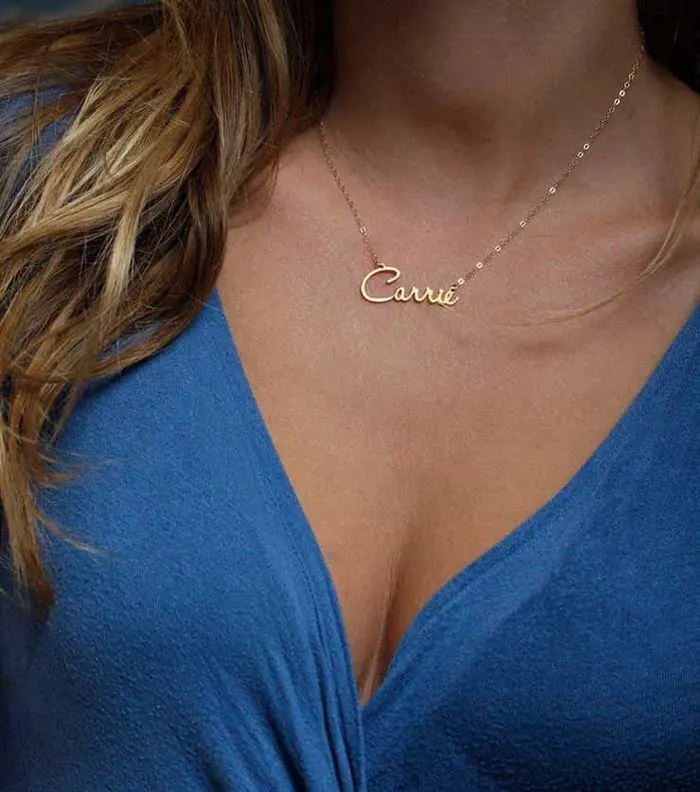 capucinne Necklaces Customizable Bridesmaid Name Necklace
