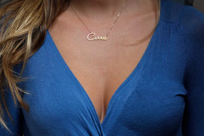 capucinne Necklaces Customizable Bridesmaid Name Necklace