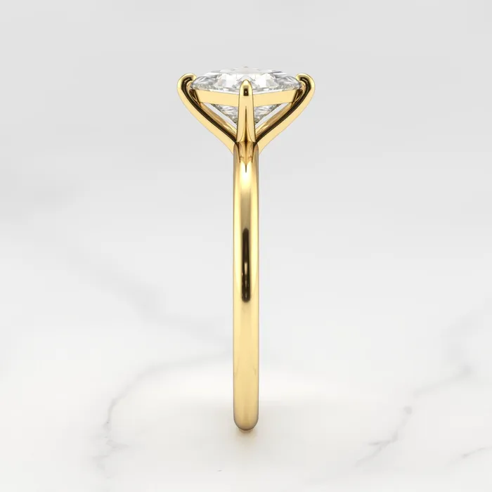 Capucinne Princess Solitaire Diamond Ring Rings