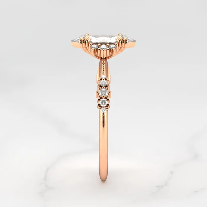 Capucinne Rings Marquise Cluster Diamond Ring