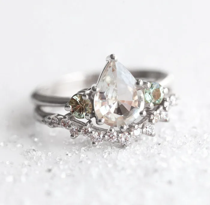 Capucinne Rings Misella Sapphire Diamond Ring Set
