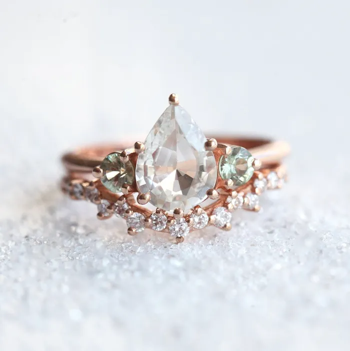 Capucinne Rings Misella Sapphire Diamond Ring Set