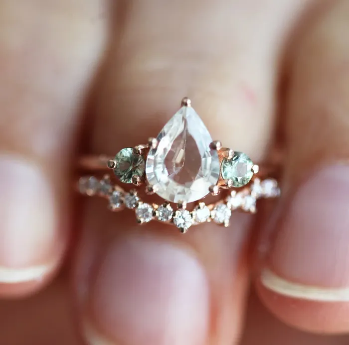 Capucinne Rings Misella Sapphire Diamond Ring Set