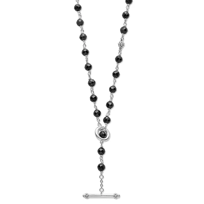 Caviar Icon Long Black Ceramic Beaded Necklace LAGOS Necklaces Caviar Icon Long Black Ceramic Beaded Necklace LAGOS Necklaces