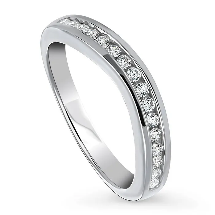 Channel CZ Eternity Ring in Sterling Silver BERRICLE Rings