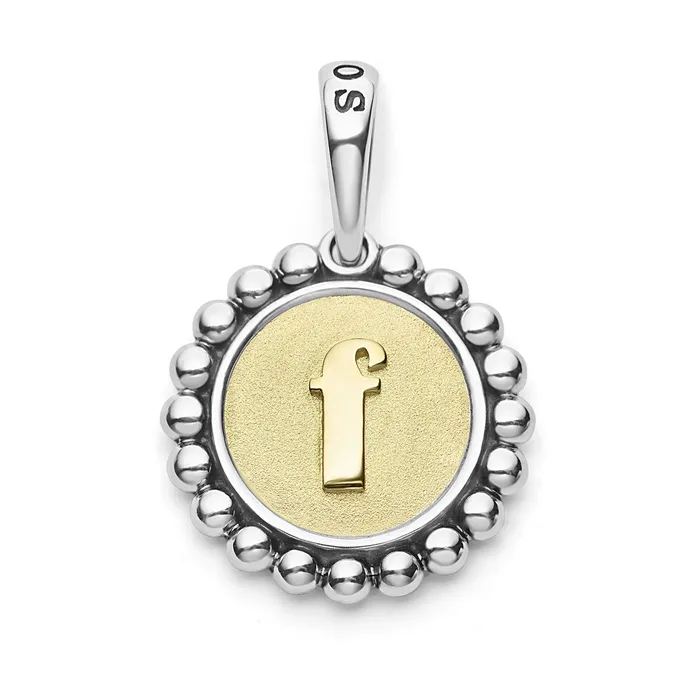Charm Necklaces LAGOS Signature Caviar F Initial Charm