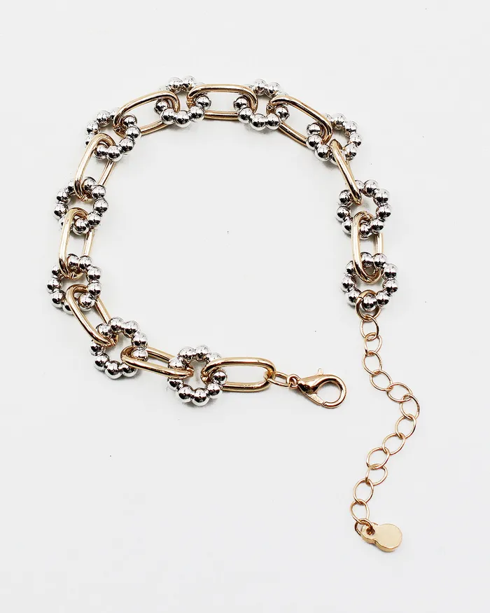 check052022 TwoToned Metal Link Bracelet Bracelets