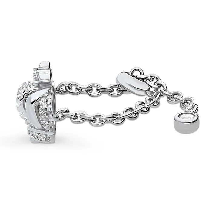 Crown CZ Chain Ring in Sterling Silver BERRICLE Rings