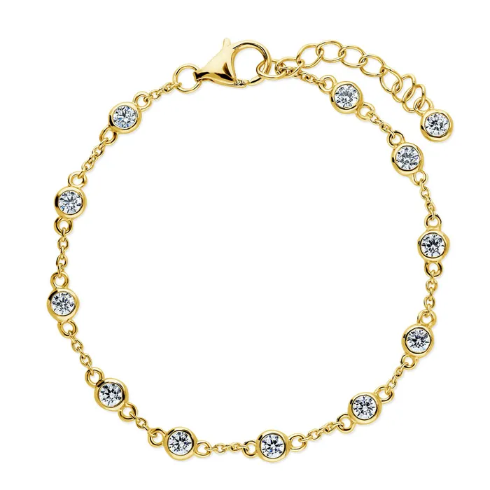 CZ by Yard Station Bracelet in Sterling Silver BERRICLE Bracelets