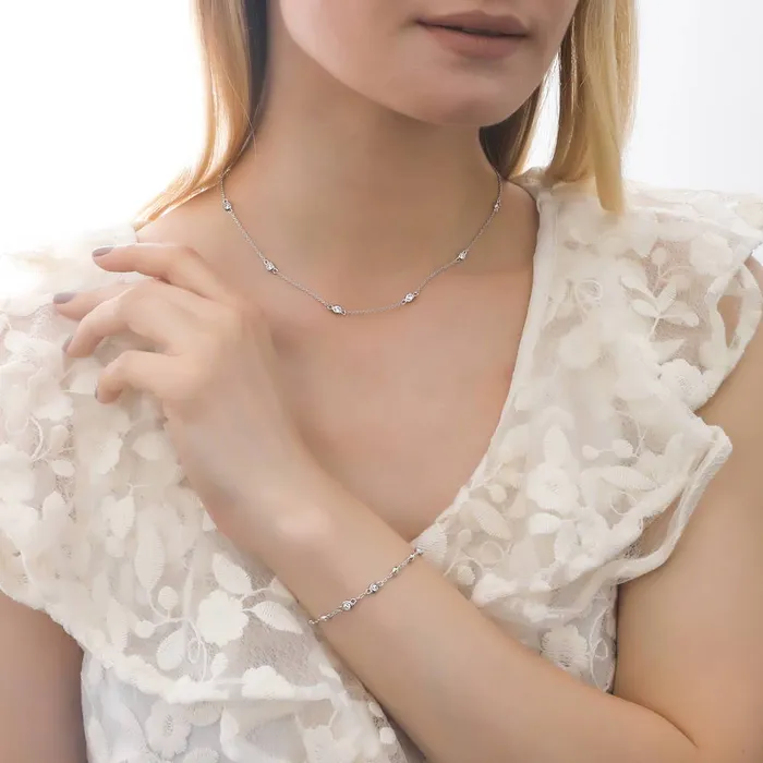 CZ by Yard Station Bracelet in Sterling Silver BERRICLE Bracelets
