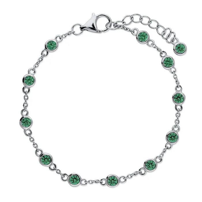 CZ by Yard Station Bracelet in Sterling Silver BERRICLE Bracelets