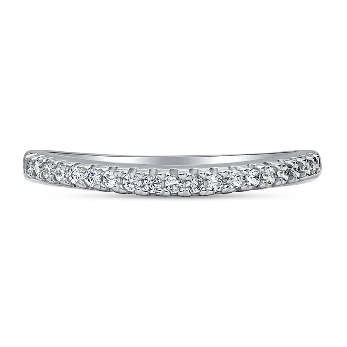 CZ Curved Eternity Ring in Sterling Silver BERRICLE Rings