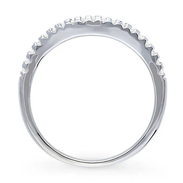 CZ Curved Eternity Ring in Sterling Silver BERRICLE Rings