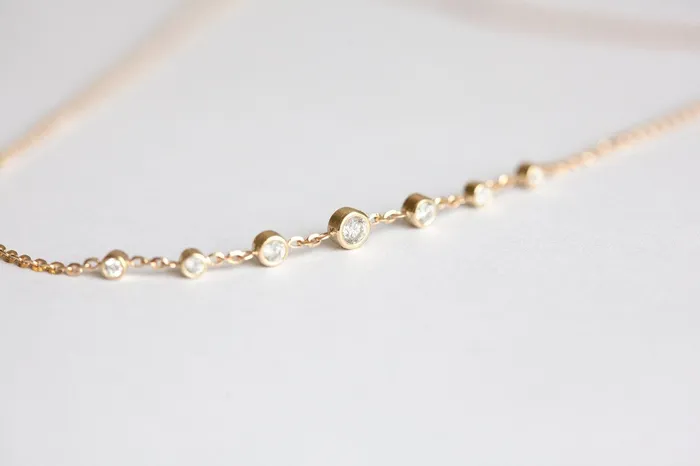 Diamond Choker Gold Choker Necklace Capucinne Necklaces