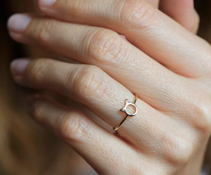 Diamond Ring Cat Ears Ring dreamofopal Rings