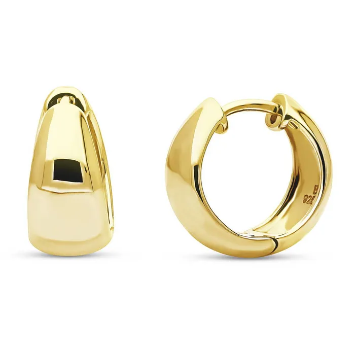 Dome Small Huggie Earrings in Sterling Silver 055 BERRICLE Earrings