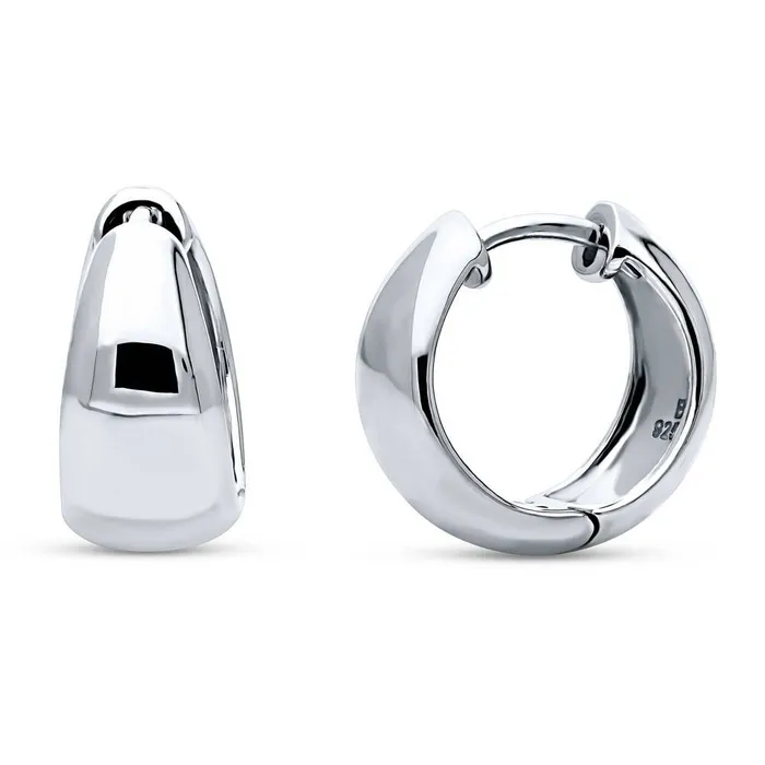 Dome Small Huggie Earrings in Sterling Silver 055 BERRICLE Earrings