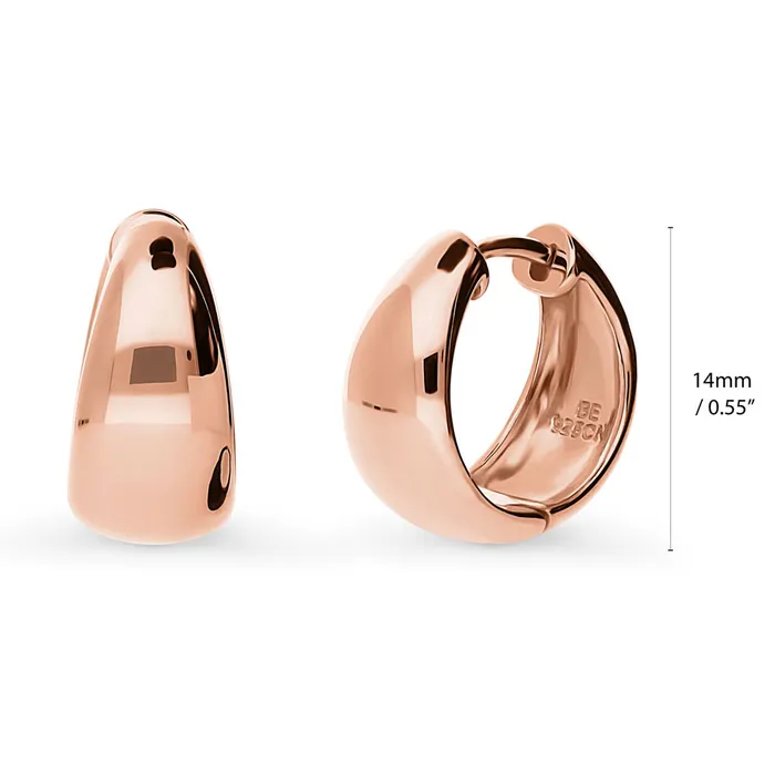 Dome Small Huggie Earrings in Sterling Silver 055 BERRICLE Earrings