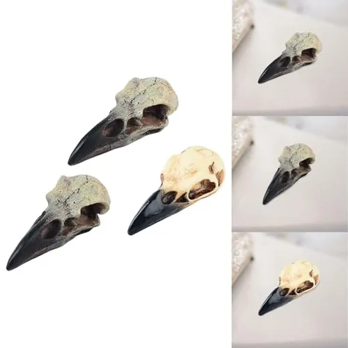 Dropshipped via Social Commerce Network Necklaces CALANDIS Halloween Raven Skull Decor Necklace Decor for Office Haunted House Festival 60mmx28mmx225mm Figurines Home Dacor
