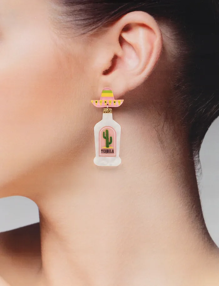 Earrings 04242024 Sombrero Tequila Earrings