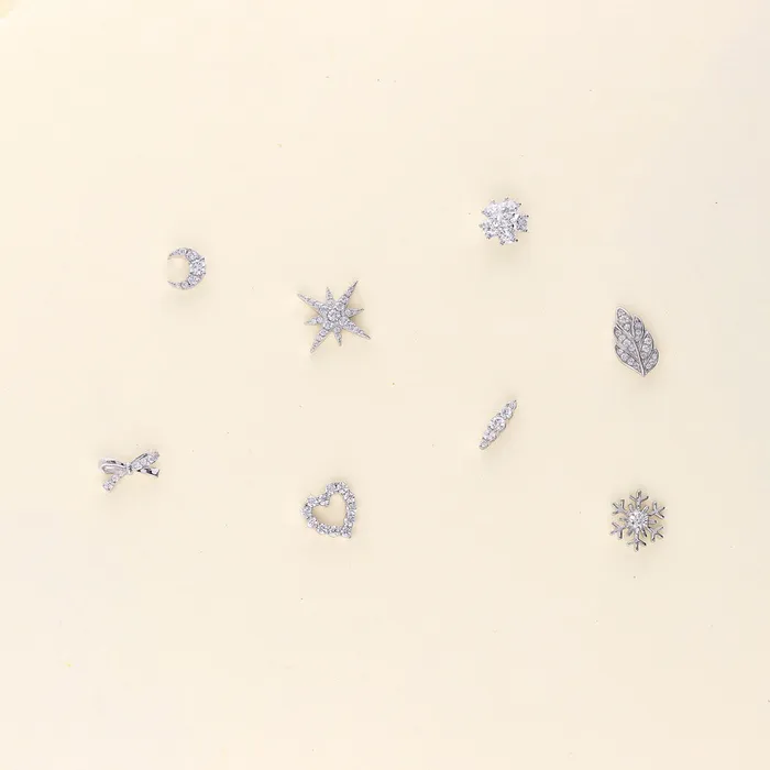 Earrings BERRICLE Flower CZ Stud Earrings in Sterling Silver