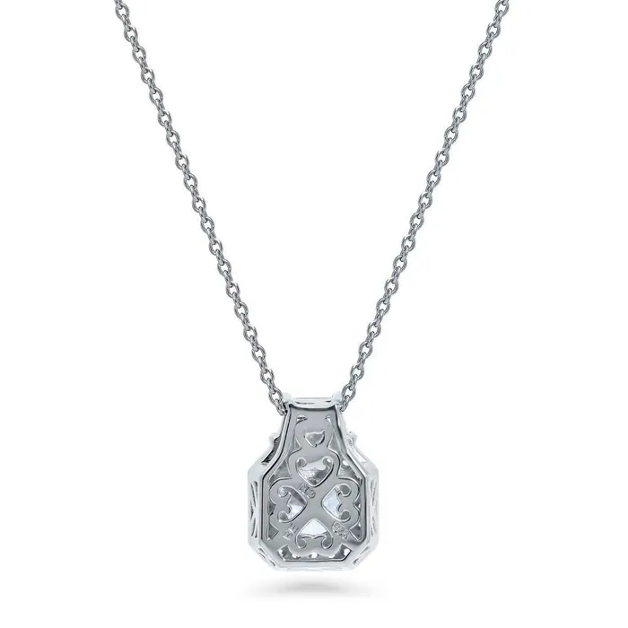 Earrings BERRICLE Halo Vintage Inspired Art Deco CZ Set in Sterling Silver