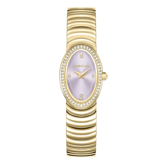 Earrings Cerruti 1881 Norcia Ladies Lilac Dial GoldTone Stainless Steel Watch Cerruti Earrings Cerruti 1881 Norcia Ladies Lilac Dial GoldTone Stainless Steel Watch Cerruti